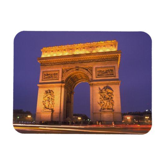 Magnet Flexible France, Paris, Arc de Triomphe au crépuscule. (Horizontal)