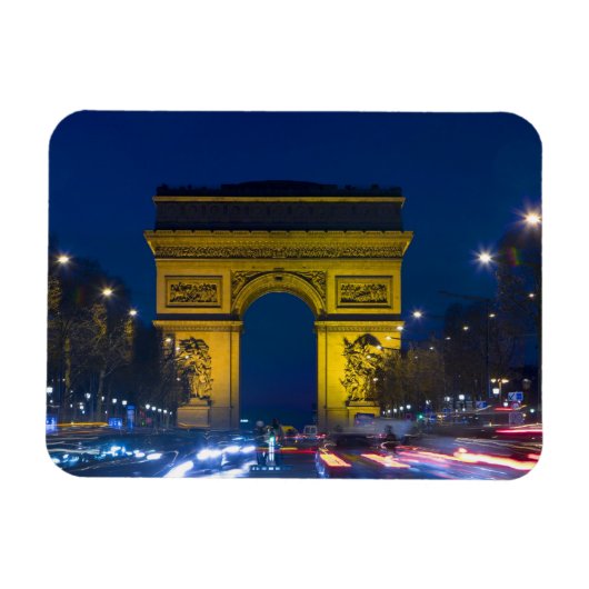 Magnet Flexible France, Paris. L'Arc de Triomphe et les (Horizontal)