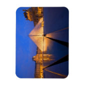 Magnet Flexible France, Paris. Le musée du Louvre au crépuscule. (Vertical)