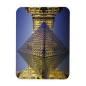 Magnet Flexible FRANCE, Paris Reflet, Pyramide. Le Louvre (Vertical)