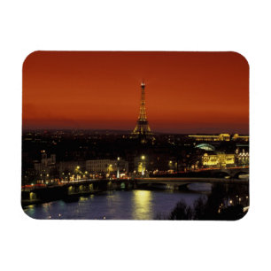 Magnet Flexible France, Paris Vue du coucher de soleil sur la Tour