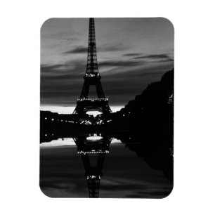 Magnet Flexible France vintage Paris tour Eiffel reflet 1970
