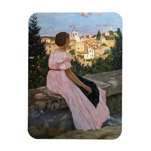 Magnet Flexible Frederic Bazille - La robe rose (Vertical)