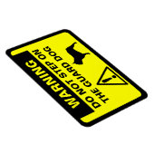 Magnet Flexible French Bulldog Avertissement de chien de garde hum (Côté Droit)