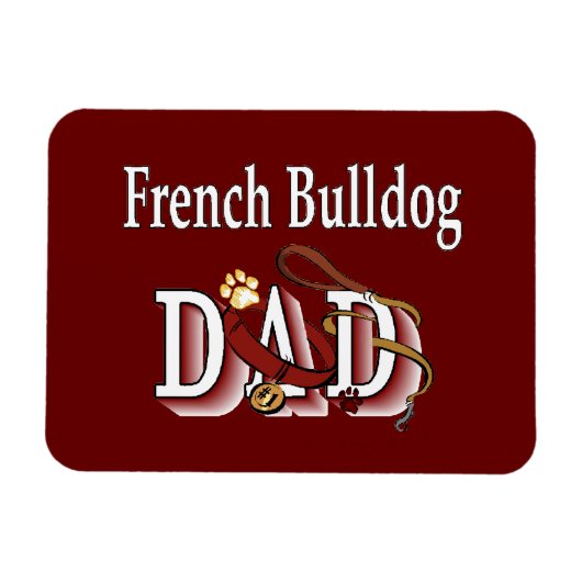 Magnet Flexible French Bulldog Papa (Horizontal)