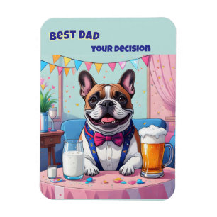 Magnet Flexible French Bulldog Papa Fête des Pères