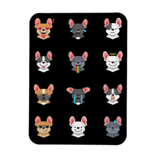 Magnet Flexible Frenchie Gift Taureau français du visage émotion