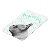 Magnet Flexible Frenchie Love - French Bulldog & Fun Motif Turquoi (Côté Gauche)