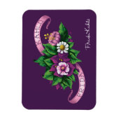 Magnet Flexible Frida Kahlo | Bouquet floral pourpre (Vertical)