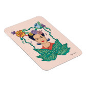 Magnet Flexible Frida Kahlo Graphisme du cadre floral (Côté Droit)