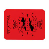 Magnet Flexible Frida Kahlo | Pain Art Love (Horizontal)