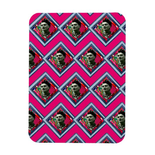 Magnet Flexible Frida Kahlo Retro Denim Diamond (Vertical)