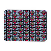 Magnet Flexible Frida Kahlo Retro Pink Denim (Horizontal)