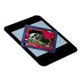 Magnet Flexible Frida Kahlo Retro Pink Denim (Côté Droit)