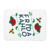 Magnet Flexible Frida Kahlo | Typographie florale (Horizontal)