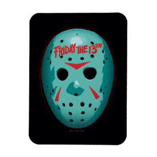 Magnet Flexible Friday the 13th   Blue Hockey Mask Graphic
