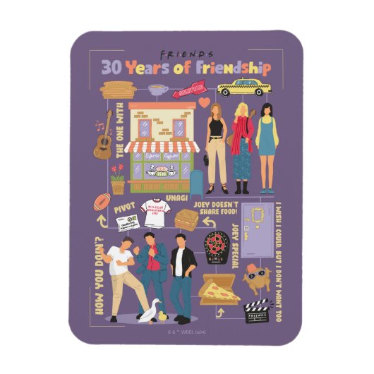 Magnet Flexible FRIENDS™ | 30 Ans d'Amitié (Vertical)