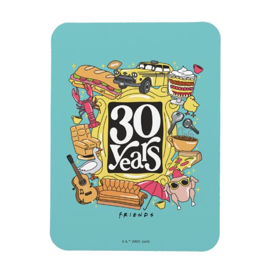 Magnet Flexible FRIENDS™ | Graphisme 30 ans (Vertical)