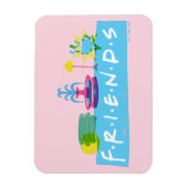 Magnet Flexible FRIENDS™ | Logo avec icônes (Vertical)