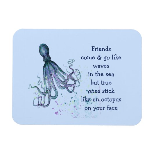 Magnet Flexible Friends Octopus on your face Funny (Horizontal)