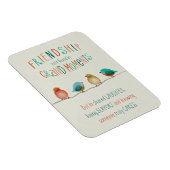 Magnet Flexible Friendship Birds Shared Laughter and Support  (Côté Droit)