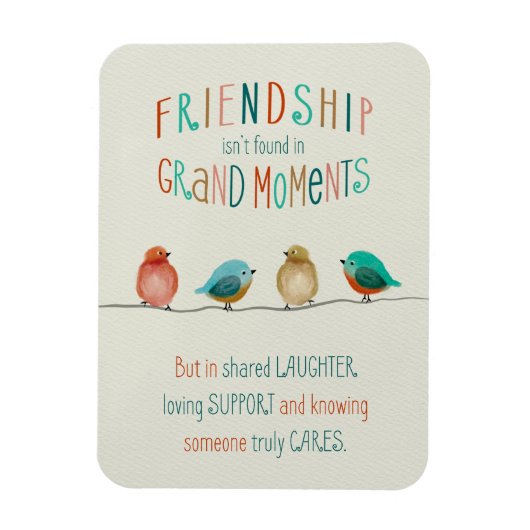 Magnet Flexible Friendship Birds Shared Laughter and Support  (Vertical)