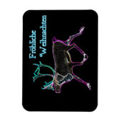 Magnet Flexible Frohliche Weihnachten - Caribou électrique (Vertical)