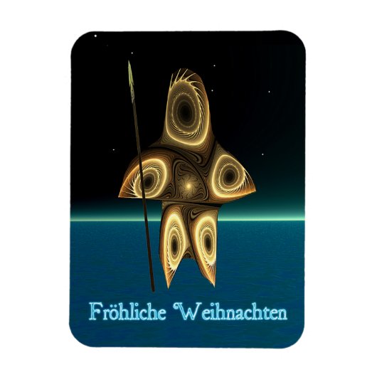 Magnet Flexible Frohliche Weihnachten - Fractal Inuit Hunter (Vertical)