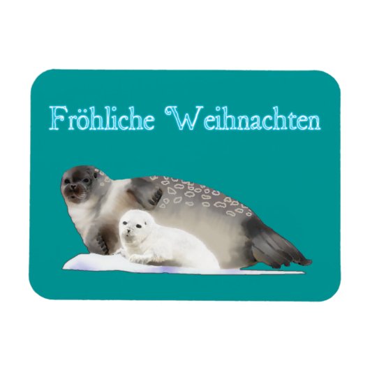 Magnet Flexible Froliche Weihnachten - Sceau annelé (Horizontal)