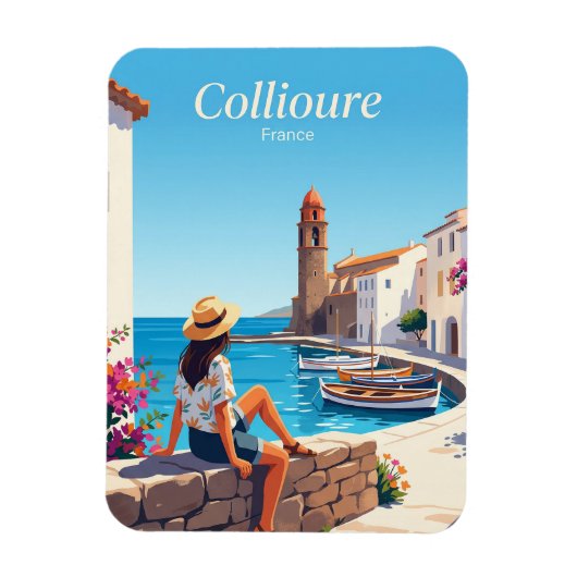 Magnet Flexible Front de mer de Collioure France (Vertical)