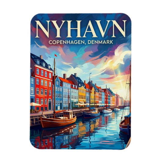 Magnet Flexible Front de mer de Nyhavn Danemark (Vertical)