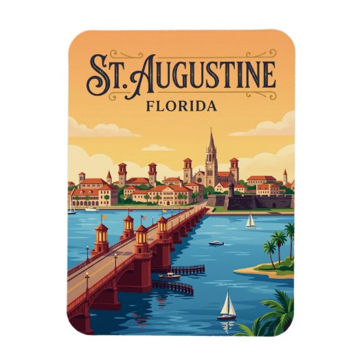 Magnet Flexible Front de mer de St. Augustine USA (Vertical)