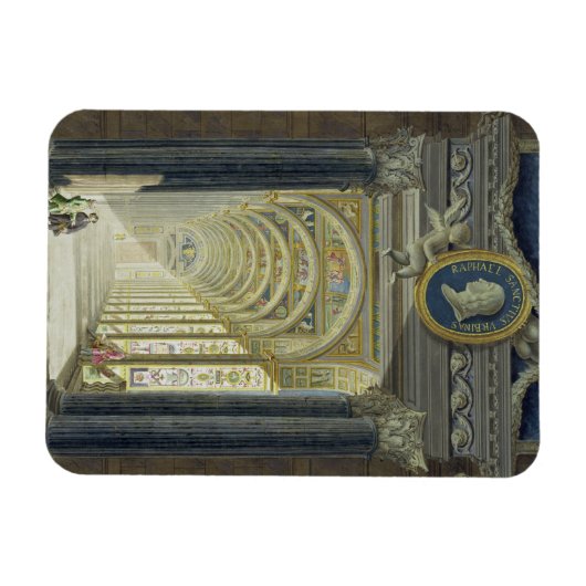 Magnet Flexible Frontispiece avec un portrait médaillon de Raphael (Horizontal)