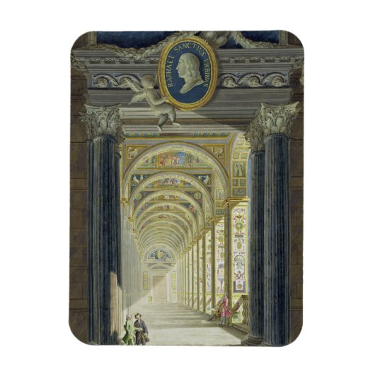 Magnet Flexible Frontispiece avec un portrait médaillon de Raphael (Vertical)