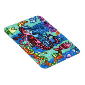 Magnet Flexible Fruits de mer Poisson Abstrait peinture originale (Côté Droit)