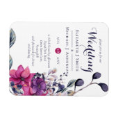 Magnet Flexible Fuchsia Dreams Invitation MAGNETIC ou date de sauv (Horizontal)