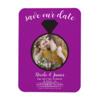 Fuchsia Mariage Ring Photo Enregistrer la date