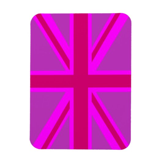 Magnet Flexible Fuchsia Union Jack (Vertical)