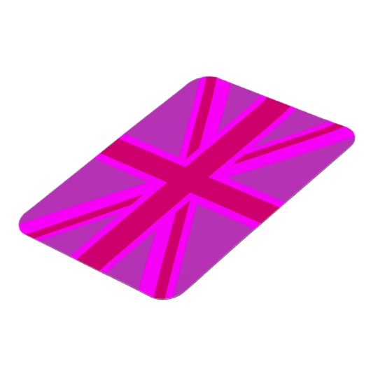 Magnet Flexible Fuchsia Union Jack (Côté Gauche)