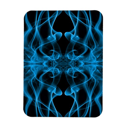 Magnet Flexible Fumée bleue symétrique minimaliste noir (Vertical)
