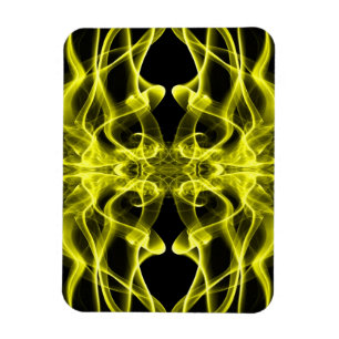 Magnet Flexible Fumée jaune Symétrique Minimaliste Noir