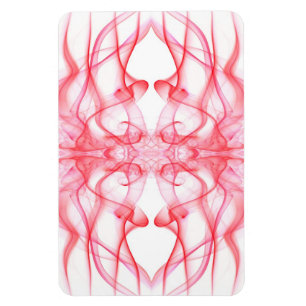 Magnet Flexible Fumée Rouge Abstrait Minimaliste Symétrique