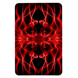 Magnet Flexible Fumée rouge minimaliste symétrique noir
