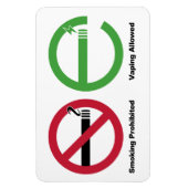 Magnet Flexible Fumer interdit. Vapage autorisé (Vertical)