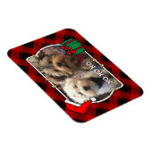 Magnet Flexible Fun Custom Christmas Red & Black Plaid Photo Cadre (Côté Droit)