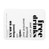 Magnet Flexible Fun Free Drinks Black Grey Wedding Save The Date (Horizontal)