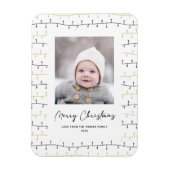 Magnet Flexible Fun Gold Noir ornements de Noël Simple Blanc (Vertical)