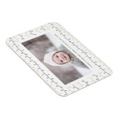 Magnet Flexible Fun Gold Noir ornements de Noël Simple Blanc (Côté Droit)