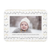 Magnet Flexible Fun Gold Noir ornements de Noël Simple Blanc (Horizontal)
