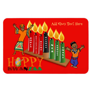 Magnet Flexible Fun Happy Kwanzaa 7 Principes Personnalisés